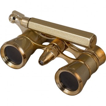 Бинокль LEVENHUK BROADWAY 325N лорнет с подсветкой золотой